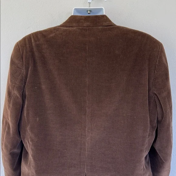 Saddlebred men’s dark brown corduroy double button blazer jacket size 44R